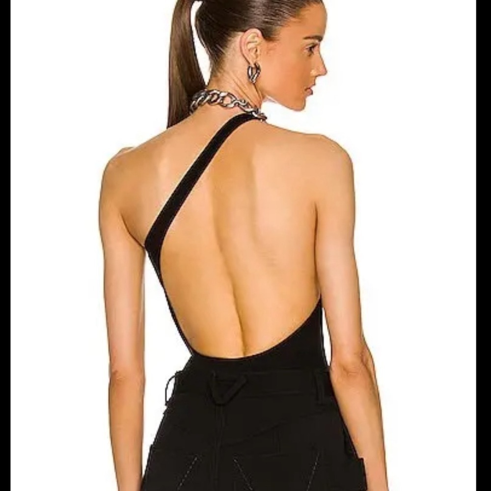 Alexander McQueen NWT One Shoulder Bodysuit Black size 46 (A-8) - Picture 4 of 16